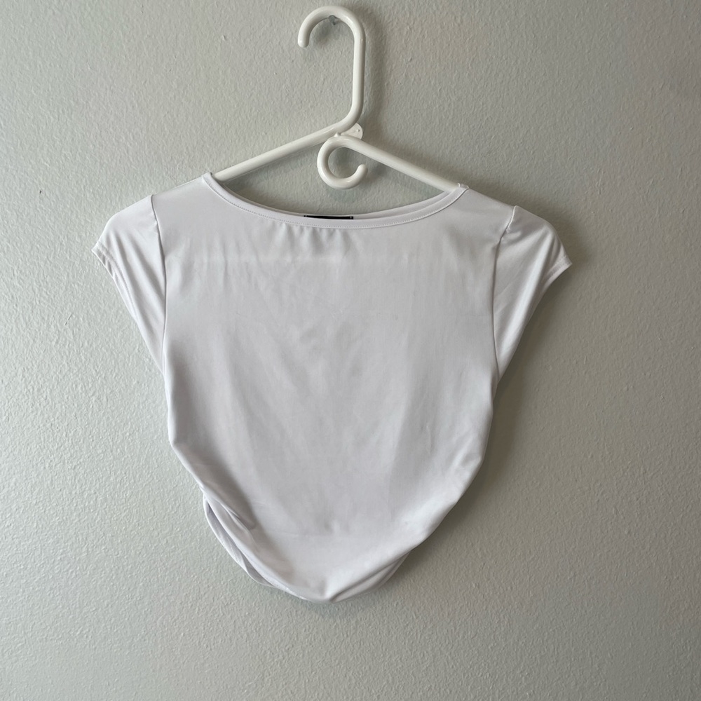 PrettyLittleThing White Short Sleeve Top